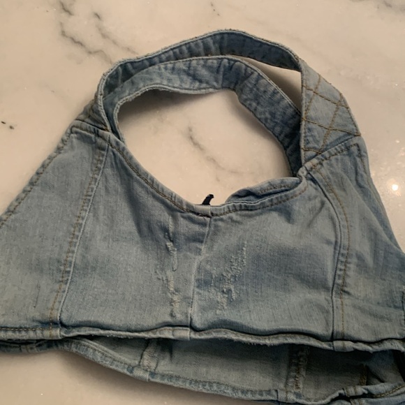 Retrofête Willis Denim Jean Bra Bralette Top Small - Medium-Large (A/ B Cup) - Picture 13 of 13